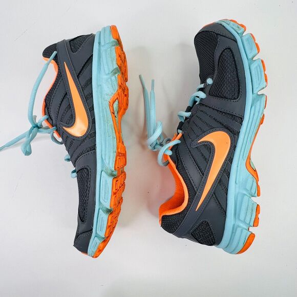 Nike Downshifter 5 Women's Size 8.5 Running Shoes 537571-022 Gray Orange Blue - Picture 9 of 10